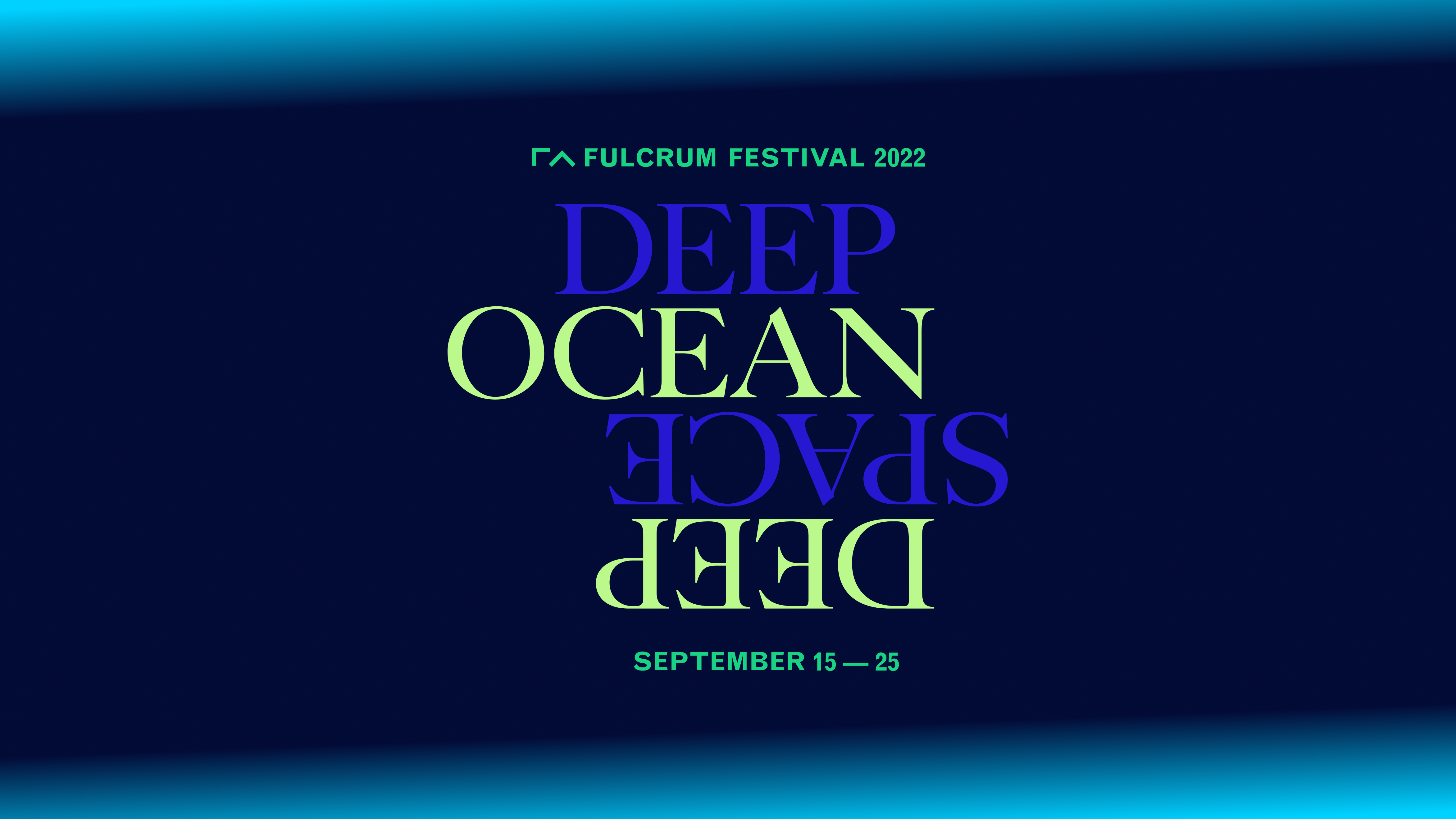Fulcrum Festival logo on a blue gradient