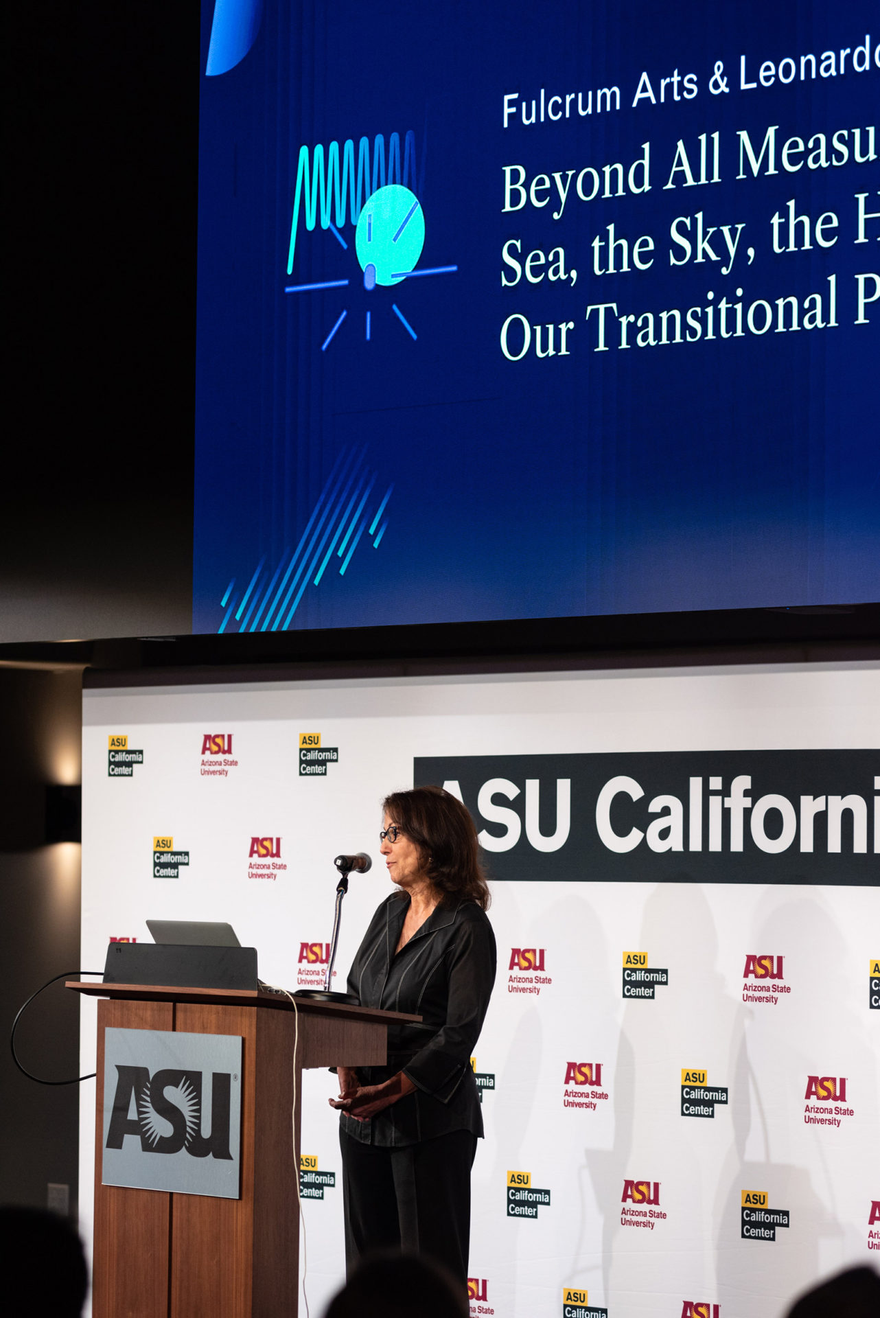 Opening remarks by Joan Weinstein, Director, Getty Foundation. Photo by Christopher Wormald, courtesy of Fulcrum Arts